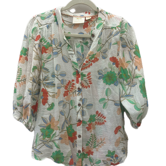 Maeve Floral Button Up Blouse - Picture 1 of 3
